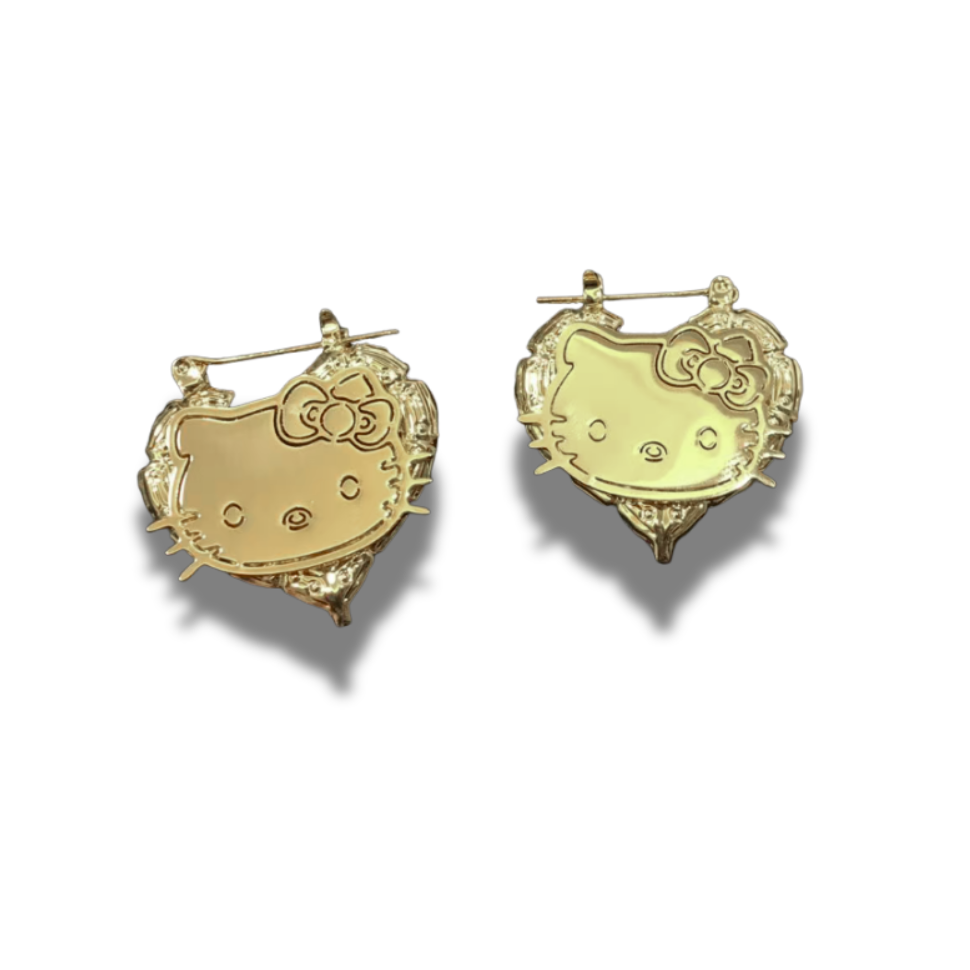 Kitty Love Heart Earrings