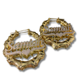 No Scrubs Bamboo Name Earrings