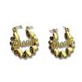Heart Shaped Name Earrings