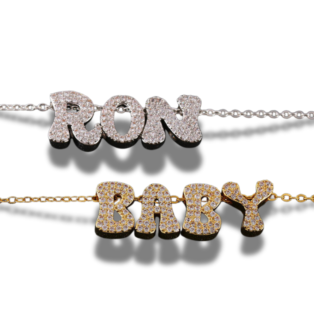 Make It Shine Bubble Name Necklace