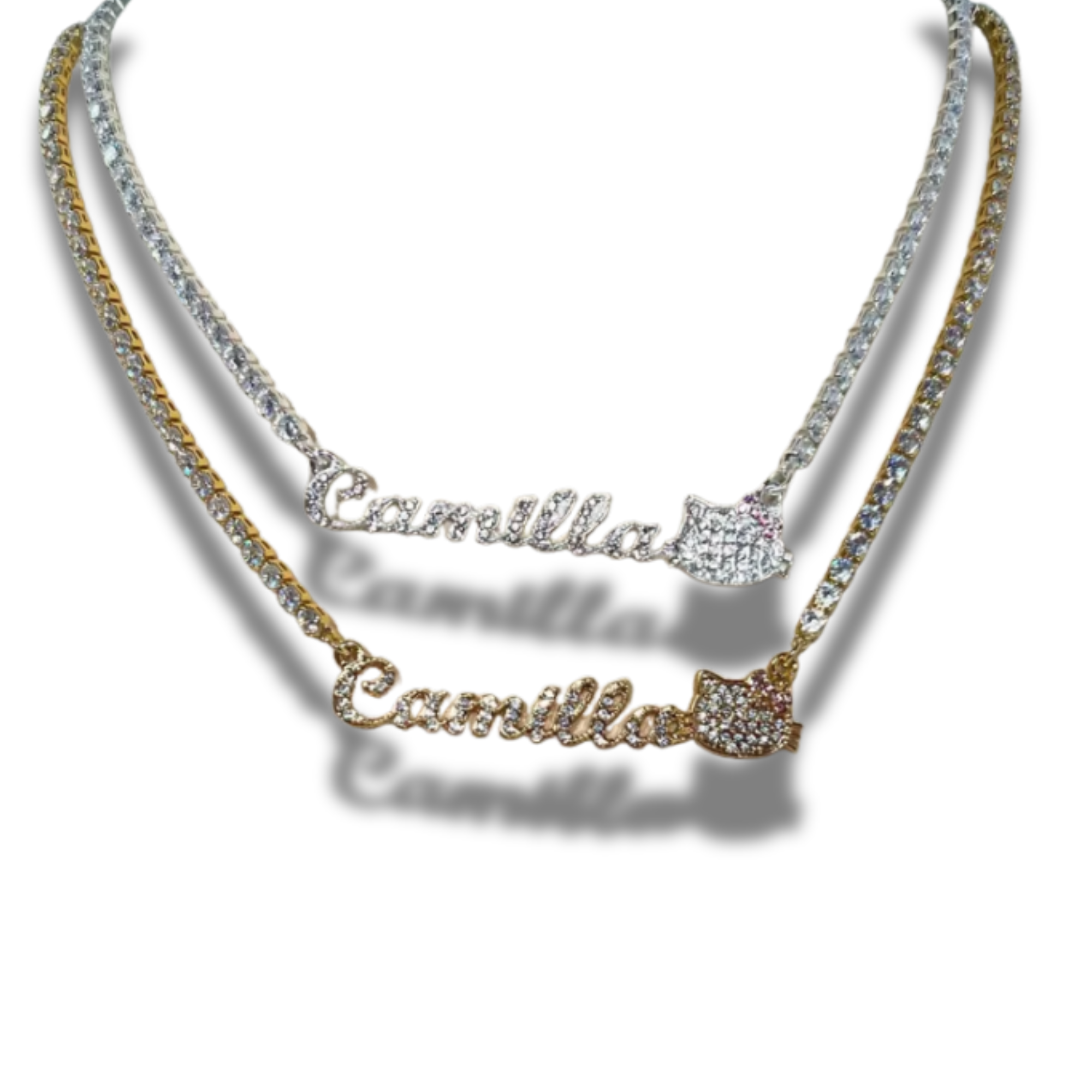 Sweet Kitty Bling Name Necklace