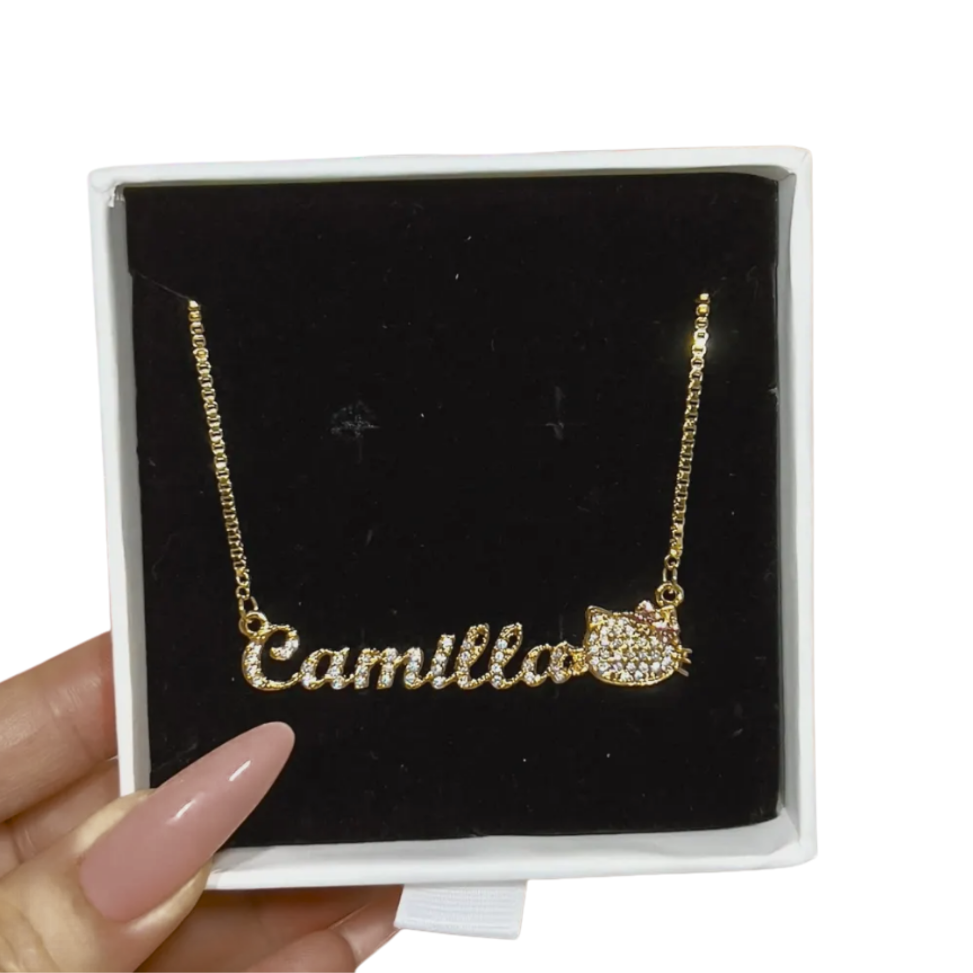 Sweet Kitty Bling Name Necklace
